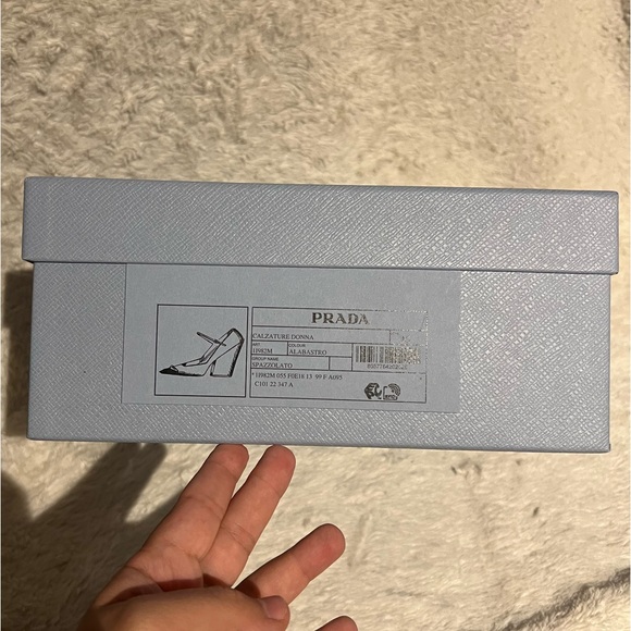 NIB Prada Logo Toe Mary Jane Pump - Picture 2 of 16